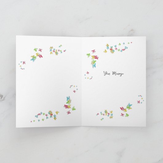 Yellow Rose Script Happy Jubiläumskarte Karte (Innenseite)