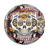 Yellow Rose Sugar Skull Baseball (Vorderseite Links)