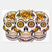 Yellow Rose Sugar Skull Geschenkpapier Set (Vorderseite)