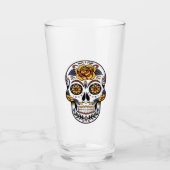 Yellow Rose Sugar Skull Glas (Vorderseite)