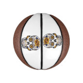 Yellow Rose Sugar Skull Mini Basketball (Vertikal)