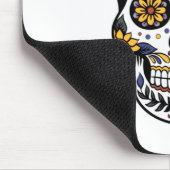 Yellow Rose Sugar Skull Mousepad (Ecke)