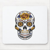 Yellow Rose Sugar Skull Mousepad (Vorne)