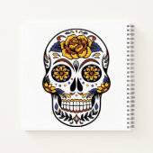 Yellow Rose Sugar Skull Notizblock (Rückseite)