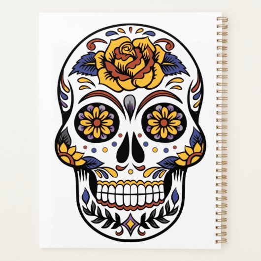 Yellow Rose Sugar Skull Planer (Rückseite)