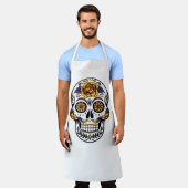 Yellow Rose Sugar Skull Schürze (Getragen)