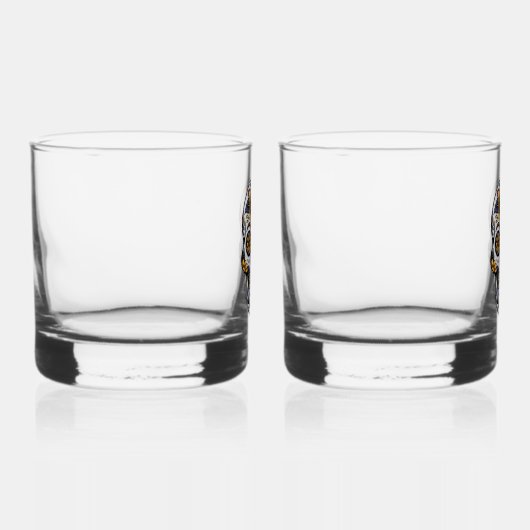 Yellow Rose Sugar Skull Whiskyglas (Rechts)