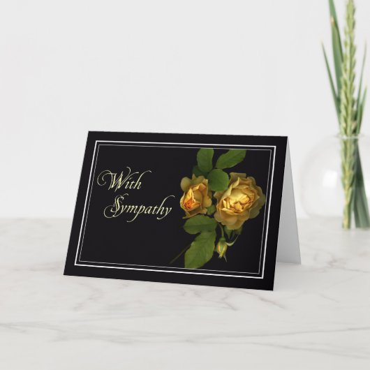 Yellow Rose Sympathy/Condolence Card Karte (Vorderseite)