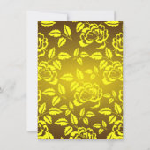 Yellow Rose & Tiara Einladung zum Geburtstag (Rückseite)