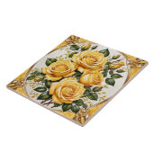 Yellow Rose Trendy Beautiful Collection Fliese (Seite)