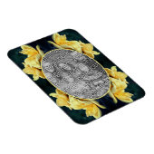 Yellow Rose Trias Rahmen kreieren Ihr eigenes Foto Magnet (Rechte Seite)