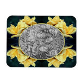 Yellow Rose Trias Rahmen kreieren Ihr eigenes Foto Magnet (Horizontal)