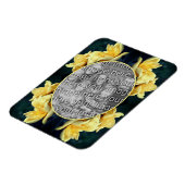 Yellow Rose Trias Rahmen kreieren Ihr eigenes Foto Magnet (Linke Seite)