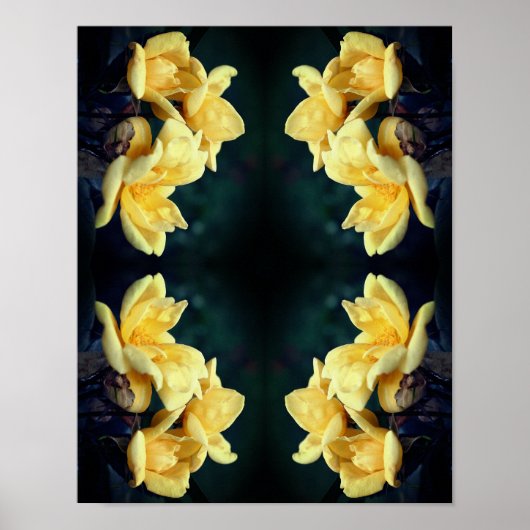 Yellow Rose Trio Abstrakt Poster (Vorne)