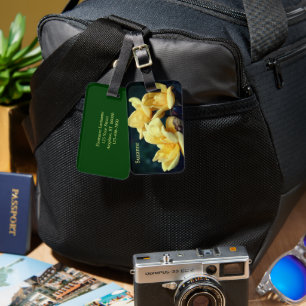 Yellow Rose Trio Personalisiert Gepäckanhänger