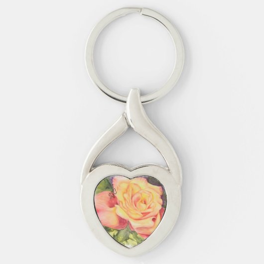 YELLOW ROSE VALENTINE KEY CHAIN SCHLÜSSELANHÄNGER (Vorderseite)