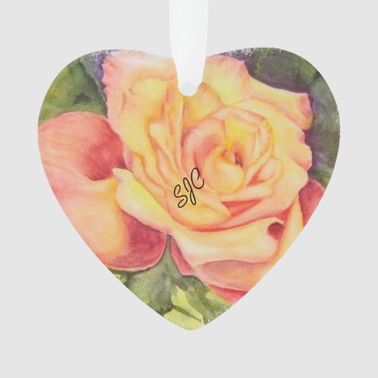 YELLOW ROSE VALENTINE ORNANATION ORNAMENT (Vorderseite)