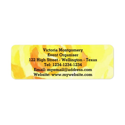 Yellow Rose Watercolor Labels (Vorne)