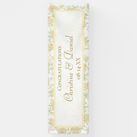 Yellow Rose Wedding Banner (Vertikal)