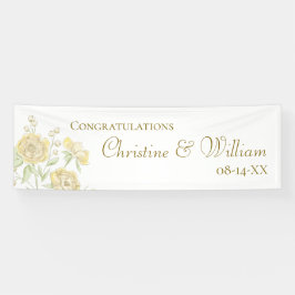 Yellow Rose Wedding Banner