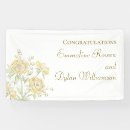 Yellow Rose Wedding Banner
