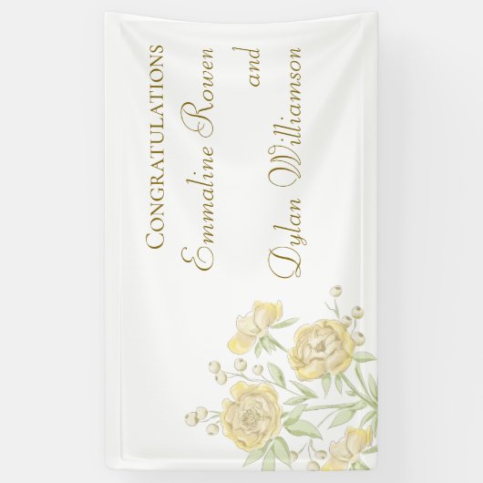 Yellow Rose Wedding Banner (Vertikal)