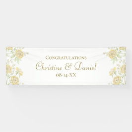 Yellow Rose Wedding Banner
