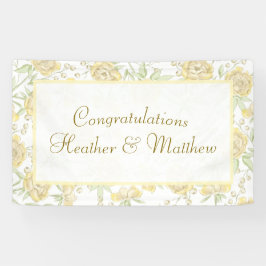 Yellow Rose Wedding Banner