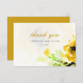 Yellow Rose Wedding Dankeschön Karte (Vorne/Hinten)