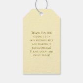 Yellow Rose Wedding Geschenkanhänger (Rückseite)