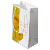 Yellow Rose Wedding Kleine Geschenktüte (Rückseite Schrägansicht)