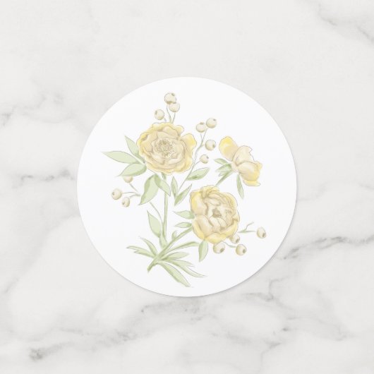 Yellow Rose Wedding Konfetti (Klein Vorderseite)