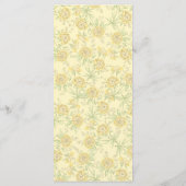 Yellow Rose Wedding Menus Menükarte (Rückseite)