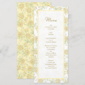 Yellow Rose Wedding Menus Menükarte (Vorne/Hinten)