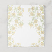 Yellow Rose Wedding Platzkarte (Außenseite Aufgefaltet)