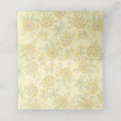 Yellow Rose Wedding Platzkarte (Innenseite Aufgefaltet)