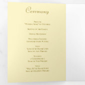 Yellow Rose Wedding Programs Dreifach-gefaltete Programmkarte (Innen Erste Seite)