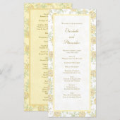 Yellow Rose Wedding Programs Menükarte (Vorne/Hinten)