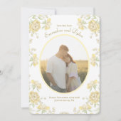 Yellow Rose Wedding Save the Date Einladung (Vorderseite)