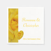 Yellow Rose Wedding Serviette (Vorderseite)