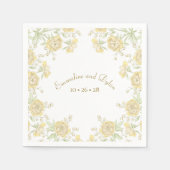 Yellow Rose Wedding Serviette (Vorderseite)