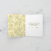 Yellow Rose Wedding Thank You Cards Photo Einladung (Innenseite)
