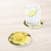 Yellow Rosenknospe Sandstone Untersetzer (Seite)