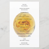 Yellow Rosenknospe Wedding Program (Rückseite)