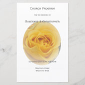 Yellow Rosenknospe Wedding Program (Vorderseite)