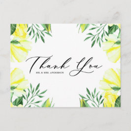 Yellow Roses and Peonies Bouquet Wedding Vielen Da Postkarte