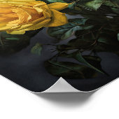 Yellow Roses Art Print Poster (Ecke)