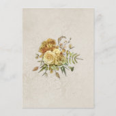 Yellow Roses Boho Chic Hochzeitsempfang Begleitkarte (Rückseite)