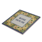 Yellow Roses Custom House Name Plate Sign Plaque Fliese (Seite)