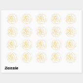 Yellow Roses Design Runder Aufkleber (Blatt)